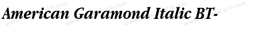 American Garamond Italic BT字体转换